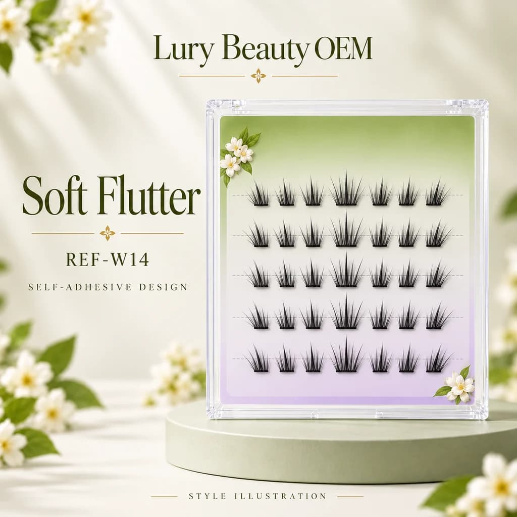 REF-W14 Soft Flutter original concept illustration, not a factory sample photograph